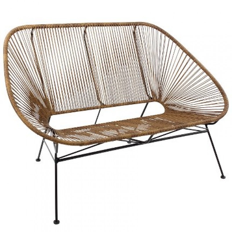 BENCH MEXICO SYNTETIC RATTAN LOOK NATURAL INDOOR - CHAIRS, STOOLS BENCH MEXICO SYNTETIC RATTAN LOOK NATURAL INDOOR - CHAIRS, STOOLS
